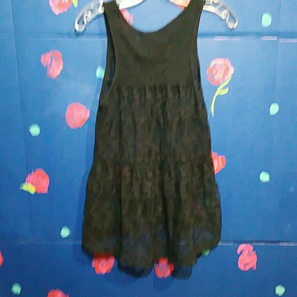 Express Navy Lace Camisole Tank Top Swimsuit CoverUp XS - Picture 6 of 7